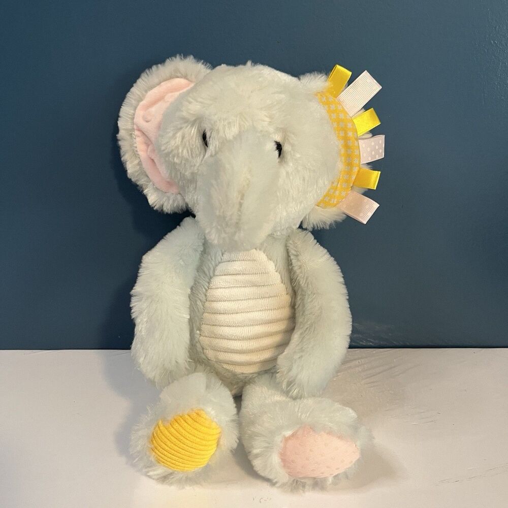 Make Believe Ideas Elephant Gray Plush Rattle 10” Stuffed Animal Sensory